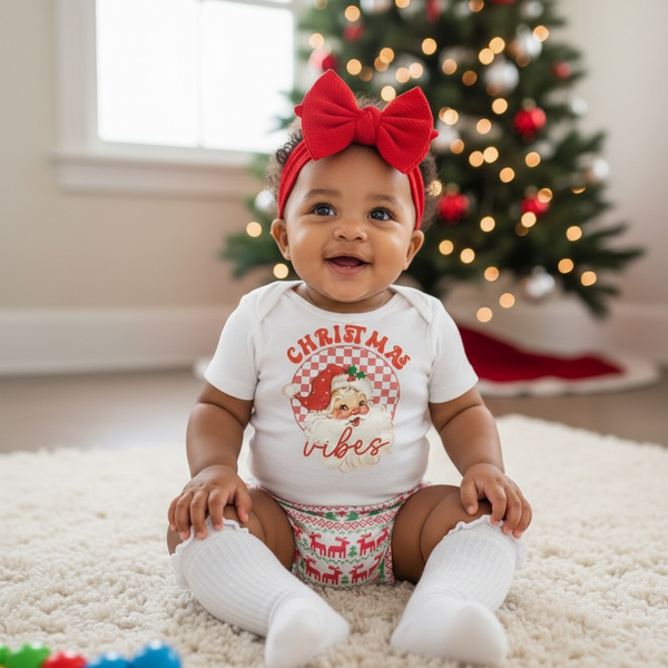 Tiny Toes Baby Co Christmas Vibes Baby Bummies Set Newborn-18m