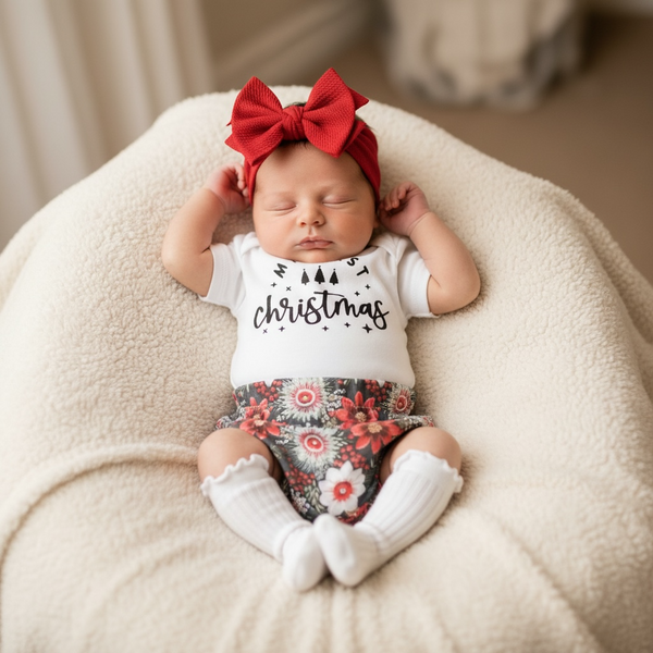 Christmas Embroidery Inspired Bummies Set