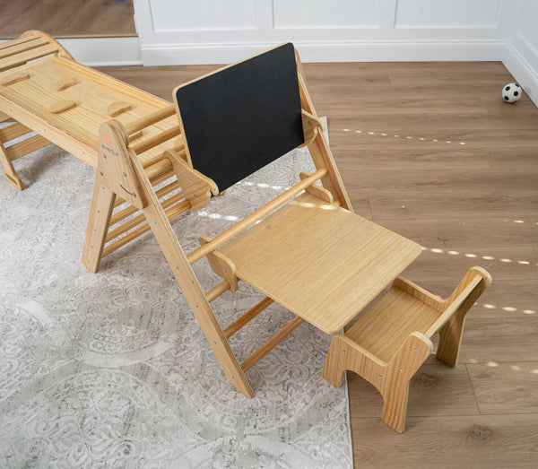 Desk and chair attachment for Hazel & Olive rocking chair, providing a cozy and functional space for your baby.