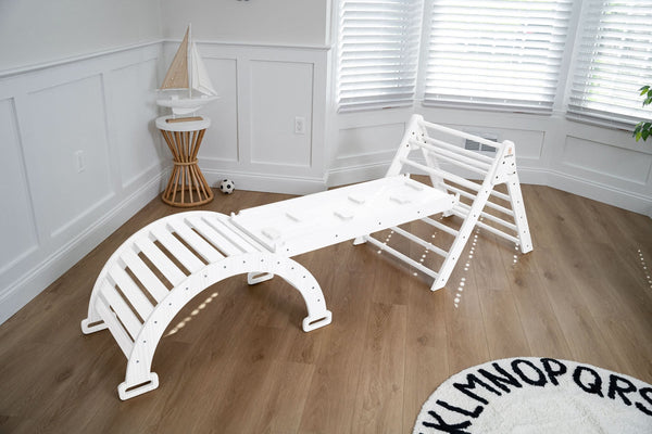 Hazel | Pikler Triangle, Slide & Rocker Set - Natural