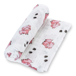 Oink Oink Farm Pig Baby Muslin Swaddle Blanket