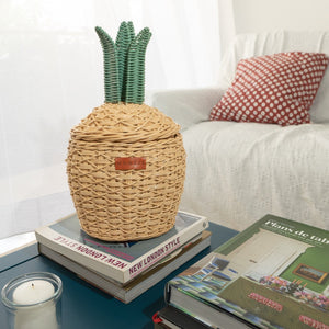 Pineapple Rattan Storage Basket Natural - Small