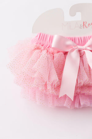 Pink & Gold Glitter Ruffle Tutu Bloomer
