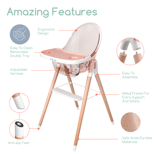 Children of Design 6 in 1 Deluxe High Chair