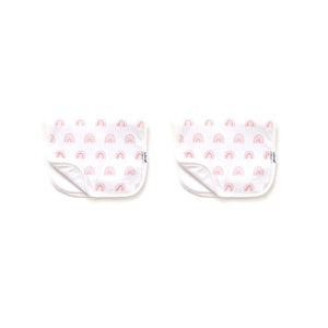 Pink Rainbow Organic Burp Cloth Set