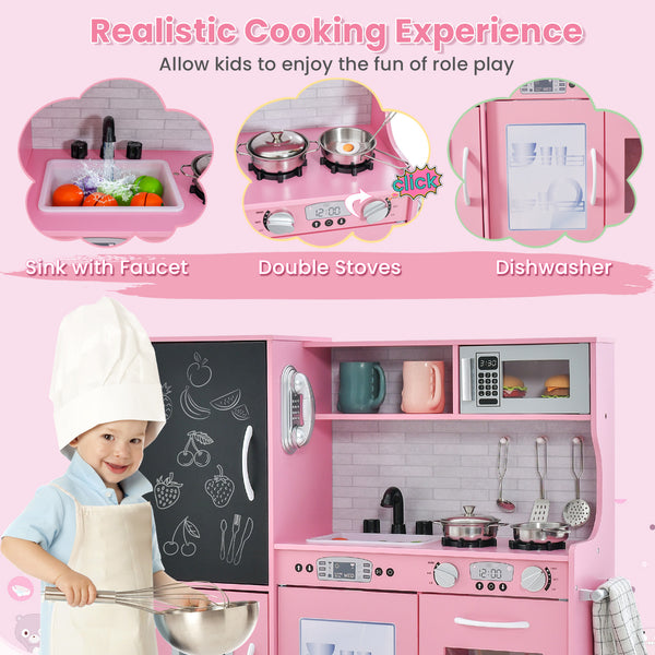 Toddler Pretend Play Kitchen for Boys and Girls 3-6 Years Old
