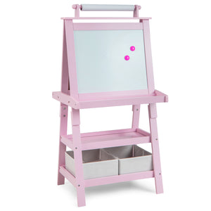 3 in 1 Double-Sided Storage Art Easel - Height-Adjustable for Toddlers & Kids