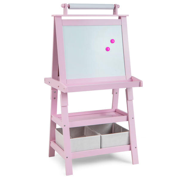 3 in 1 Double-Sided Storage Art Easel - Height-Adjustable for Toddlers & Kids