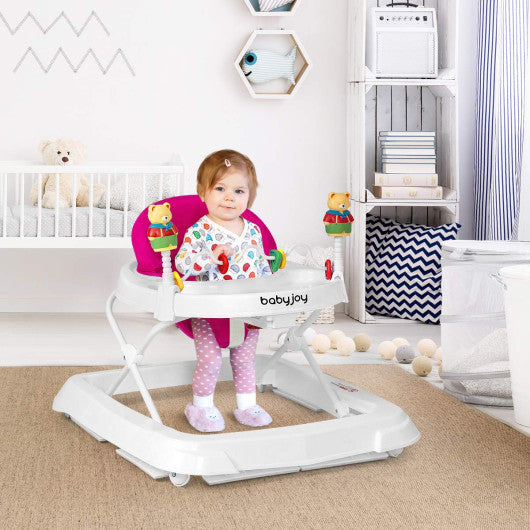 Adjustable Height Removable Folding Portable Baby Walker Set for Toddlers & Kids