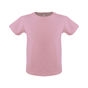 Unisex toddler short sleeve t-shirt in cottonfelt, displayed at an angle, perfect for comfortable playtime.