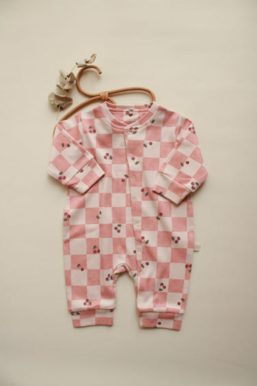 Cherry Plaid Onesie