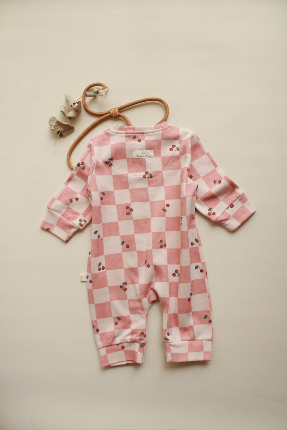 Cherry Plaid Onesie