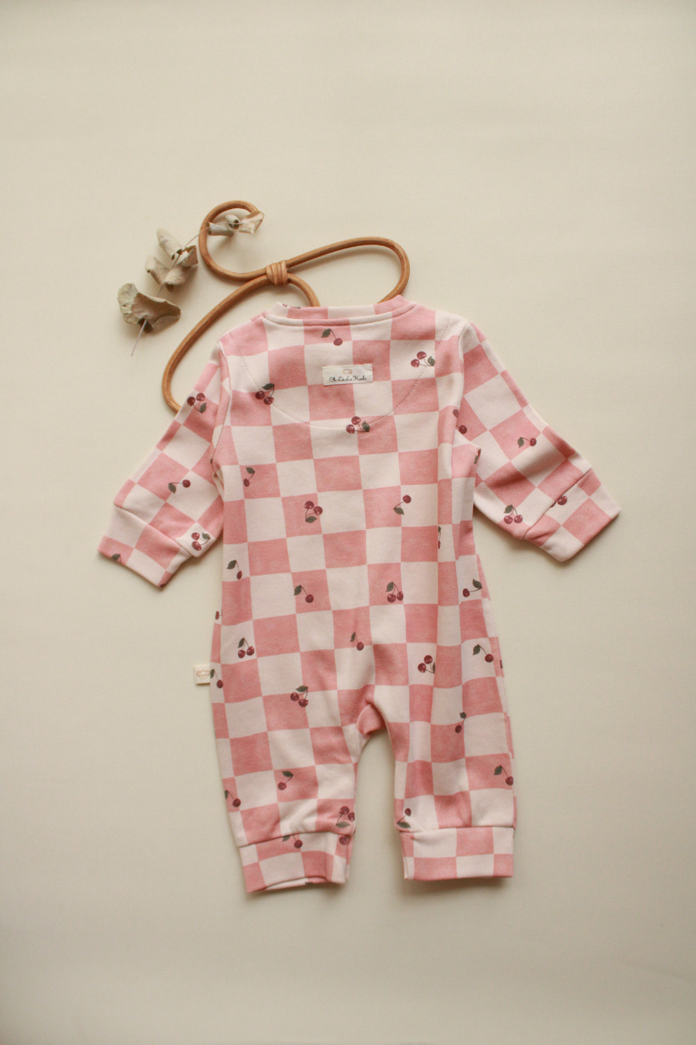 Cherry Plaid Onesie