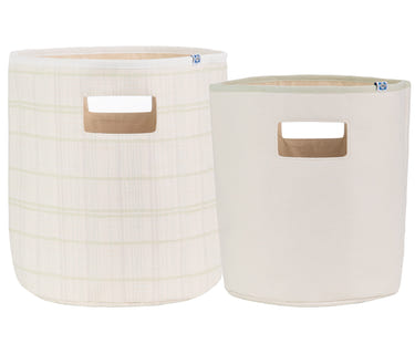 Sealy Baby Soft Storage in Plaid and Mint - stylish and functional storage solution for baby essentials.