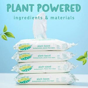 Kinder by Nature 100% Biodegradable Plant-Based Baby Wipes - 672 Count (12 packs of 56 wipes)