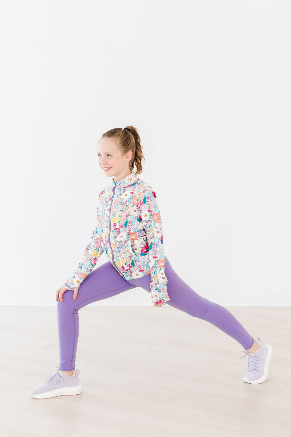Playful Purple Active Legging for babies, perfect for comfort and style during playtime.