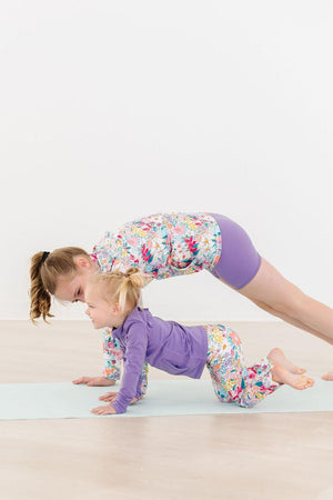 Petal Power Active Legging for babies, showcasing vibrant floral design from angle 7. Perfect for active little ones!