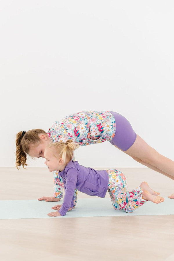 Petal Power Active Legging for babies, showcasing vibrant floral design from angle 7. Perfect for active little ones!