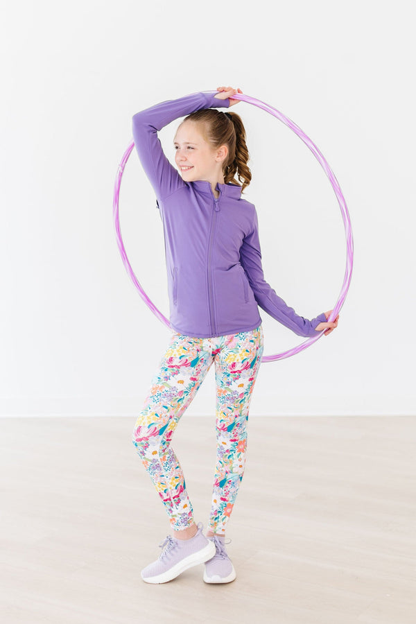 Petal Power Active Legging for babies, showcasing vibrant colors and comfortable fit from angle 5.