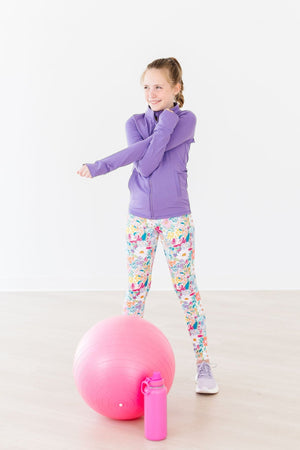 Petal Power Active Legging for babies, showcasing a stylish design from angle 2. Perfect for active little ones!