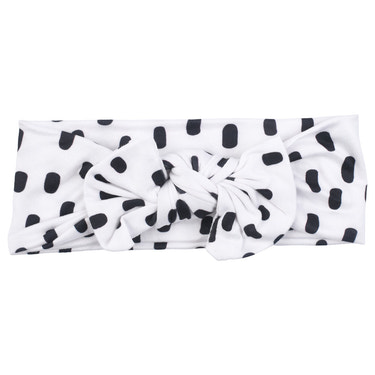 Polka Dot Knotted Headband Bow