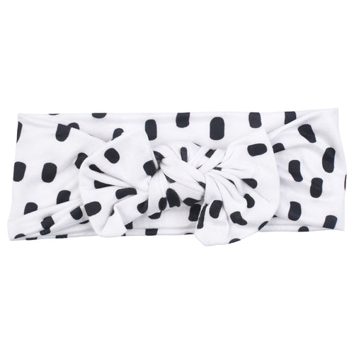 Polka Dot Knotted Headband Bow