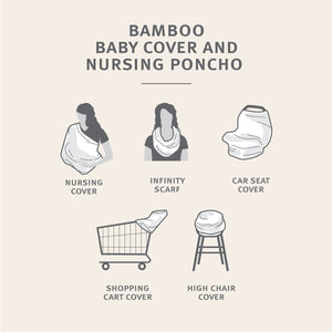 Bamboo Baby Cover & Nursing Poncho (Check It Out Print)