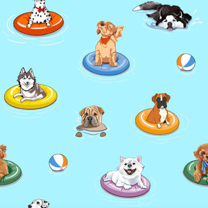 Poolside Pups Swaddle Blanket