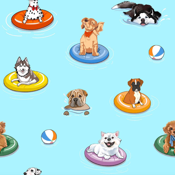 Poolside Pups Swaddle Blanket