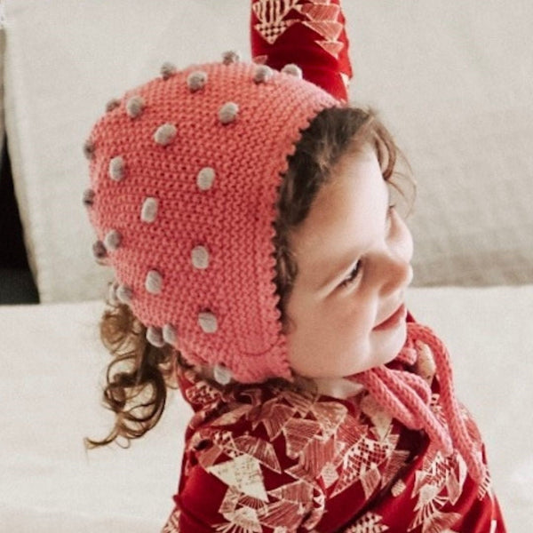 Popcorn Knit Bonnet