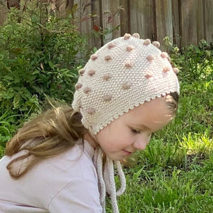 Popcorn Knit Bonnet