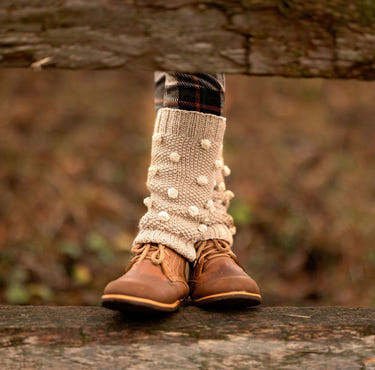 Popcorn Knit Leg Warmers - In Stock