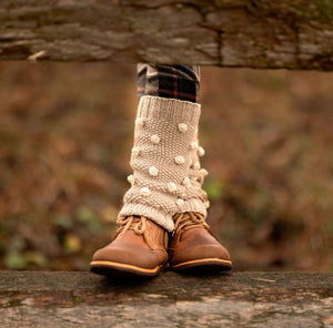 Popcorn Knit Leg Warmers - In Stock