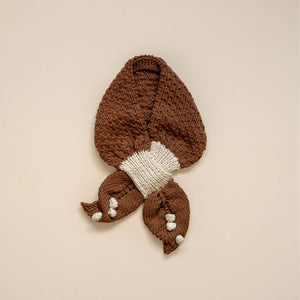 Hand-Knit Leaf Neck Scarf and Leg Warmers Set