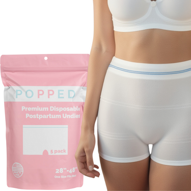Disposable postpartum underwear pack for comfort and support after childbirth. Ideal feminine care solution.