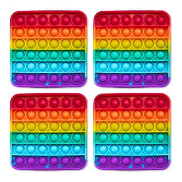 4 Extra Rainbow Fidget Mats for early learning and sensory play, featuring engaging sight words for kids.
