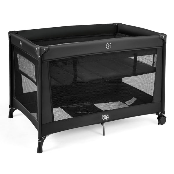 Portable Baby Playard Folding Travel Crib for Infants with Soft Mattress