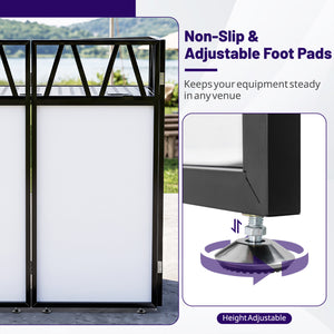 Portable DJ Booth with Black Scrims and Carrying Bag