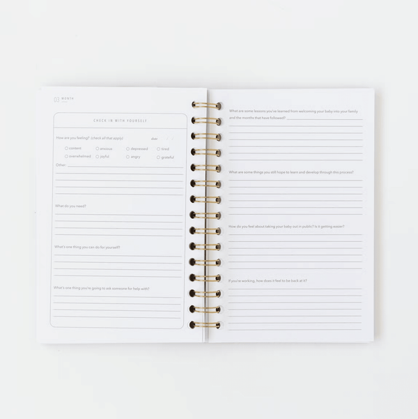 Coil-Bound Postpartum Journal