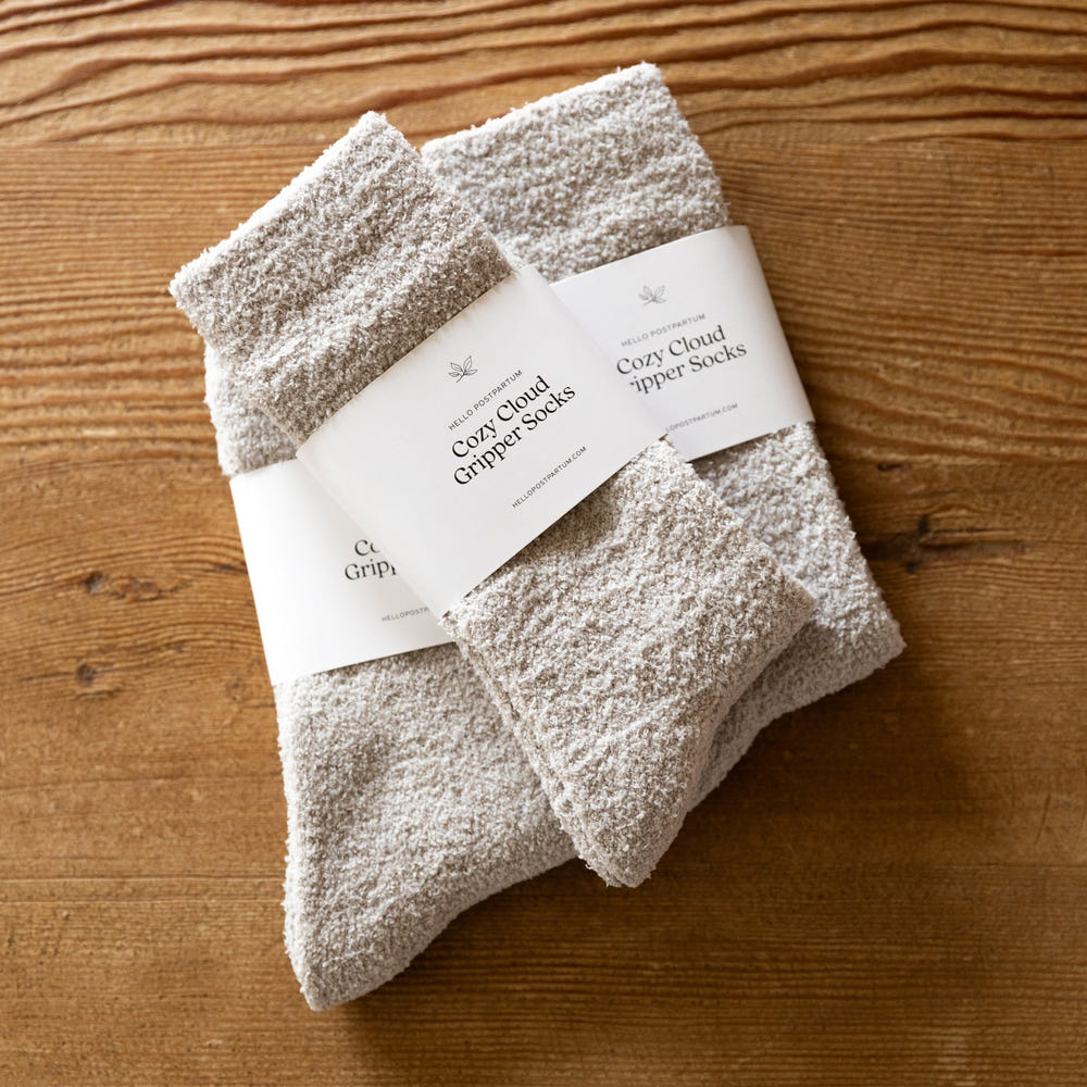 Cozy Gripper Socks for babies, one size, soft and non-slip for comfort and safety. Perfect for little feet!