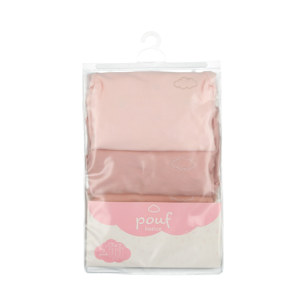3 Pack Footies- Pink