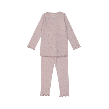 Floral long sleeve two-piece set for babies, perfect for stylish and comfortable outfits.