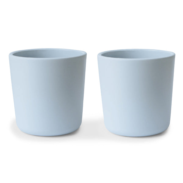 Colorful baby dinnerware cups in various sizes, perfect for mealtime fun and learning. Angle 9 view.