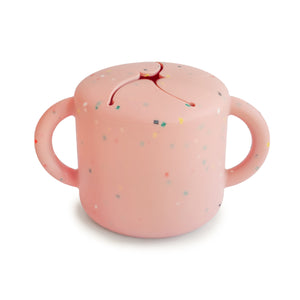 Mushie Snack Cup silicone spill-proof two handles