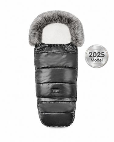 Cover Baby Premium Wool Adjustable Footmuff Black Pastel Gray