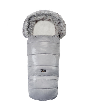 Pastel Dark Gray Organic Premium Wool Adjustable Footmuff