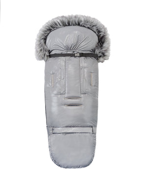Pastel Dark Gray Organic Premium Wool Adjustable Footmuff