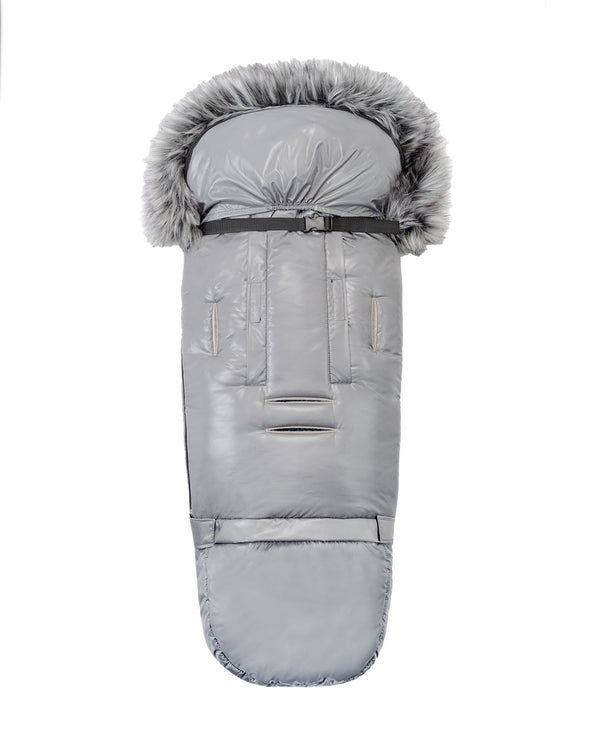 Pastel Dark Gray Organic Premium Wool Adjustable Footmuff