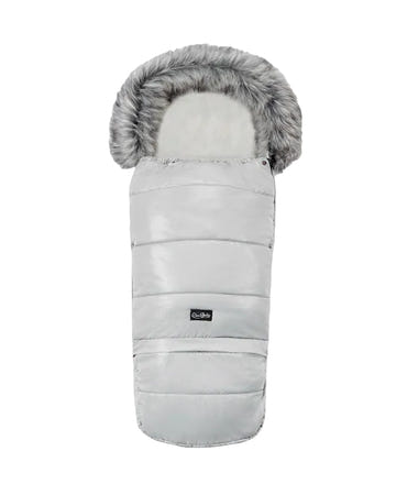 Pastel Gray Organic Premium Gray Wool Adjustable Footmuff