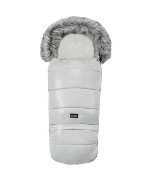 Pastel Gray Organic Premium Gray Wool Adjustable Footmuff
